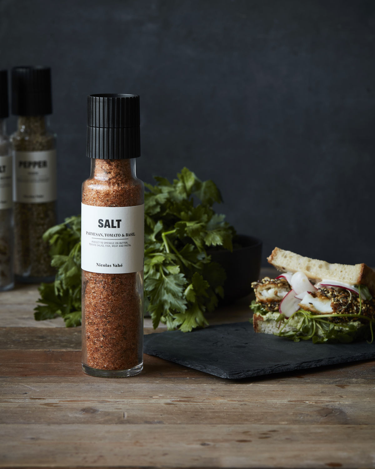 Salt | Parmesan, Tomato + Basil