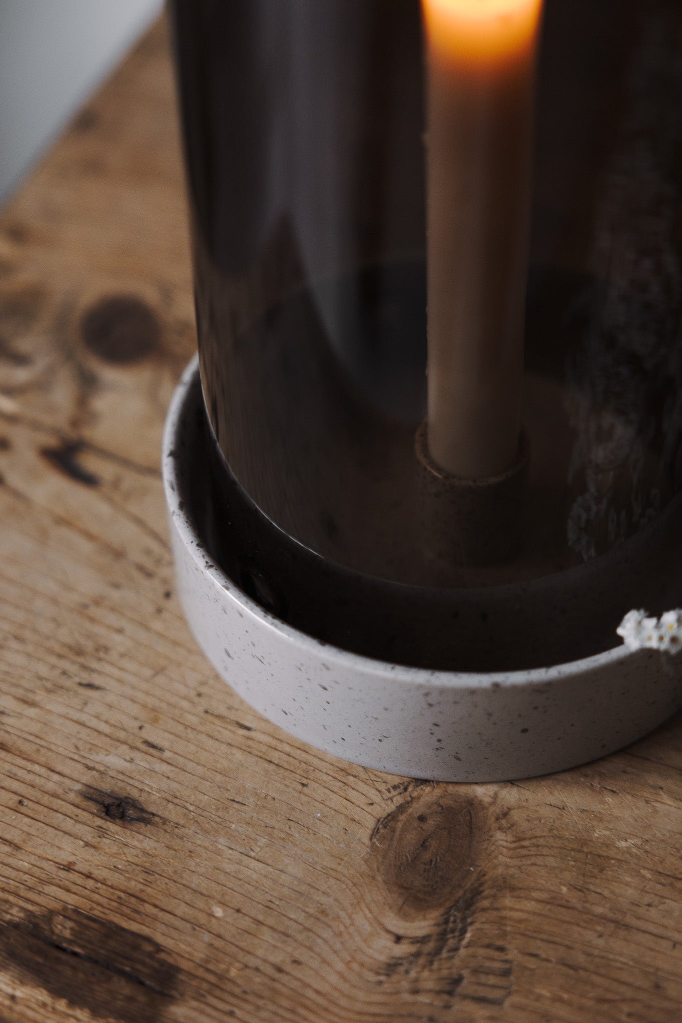Storm Glass Cylinder in Smoke Brown