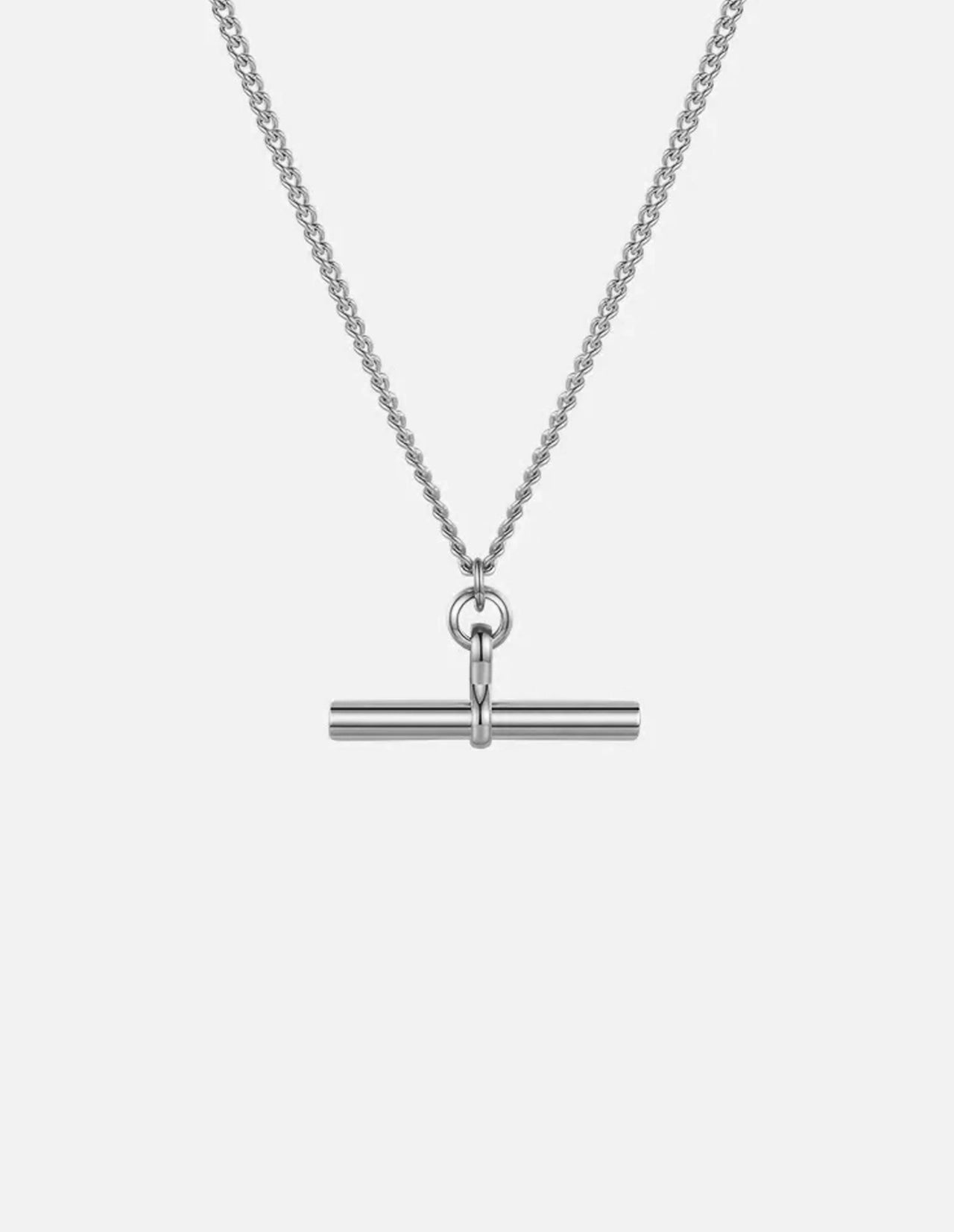 Silver T-Bar Chain Necklace