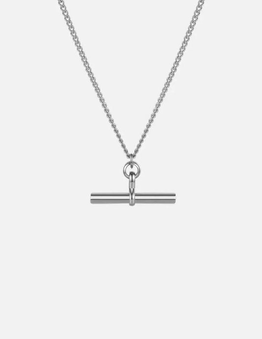 Silver T-Bar Chain Necklace