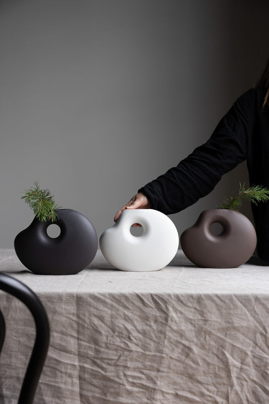 Lunden Dark Grey Ceramic Vase