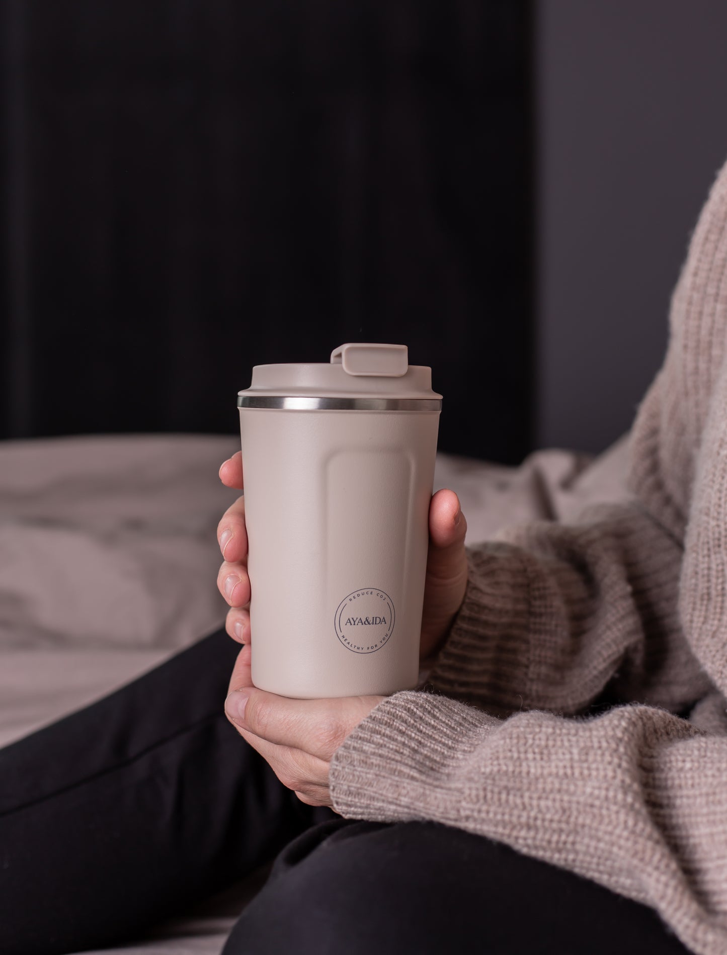 Thermal Travel Cup Beige 380ml