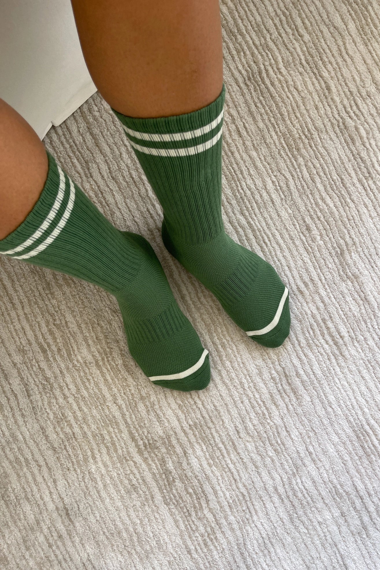 Extended Boyfriend Socks in Moss