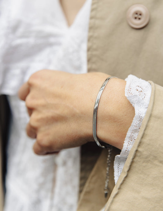 Silver Snake Chain Bracelet | Waterproof