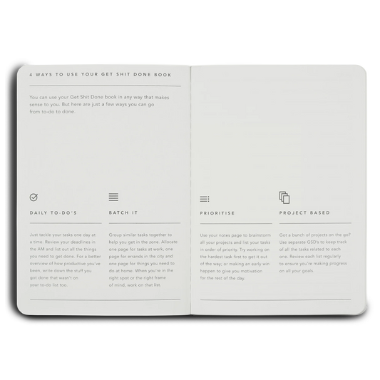 A5 Get _It Done Notebook | Black