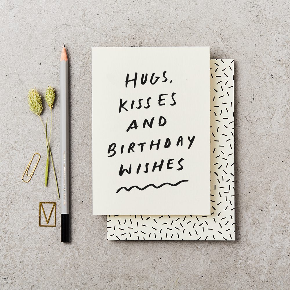 Hugs and Kisses Birthday Card