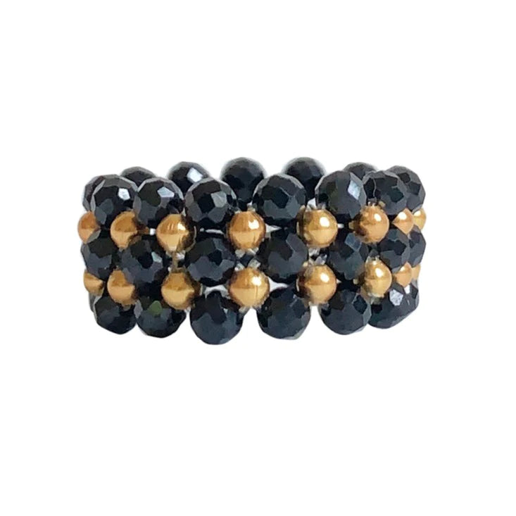 Black & Gold Onyx Ring