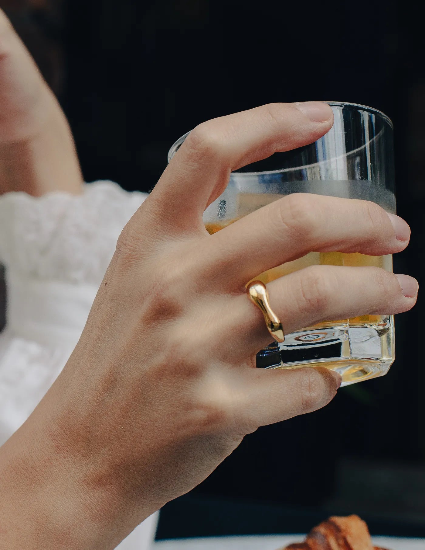 Gold Fluid Waterproof Ring