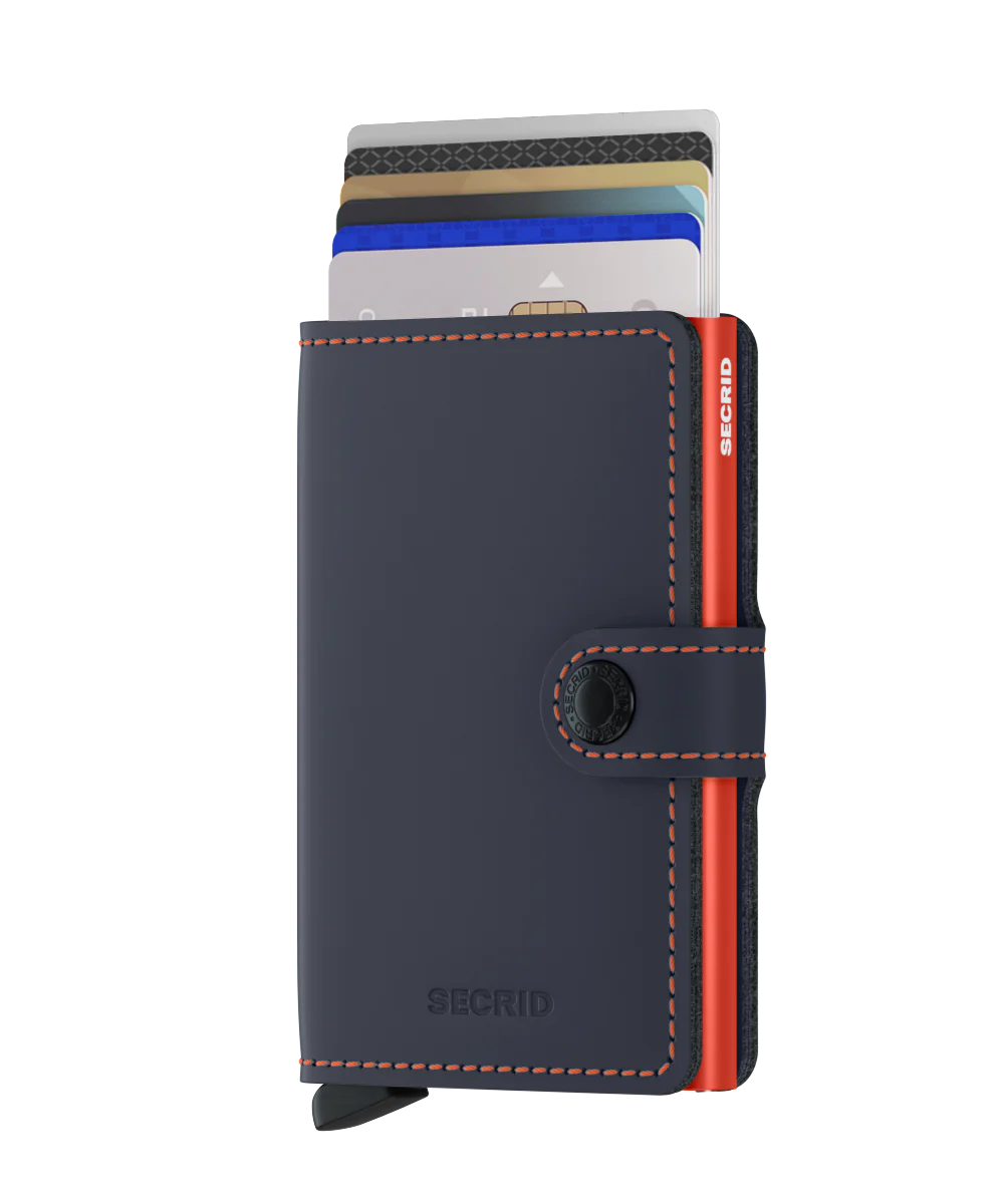 Miniwallet Matte Night Blue & Orange
