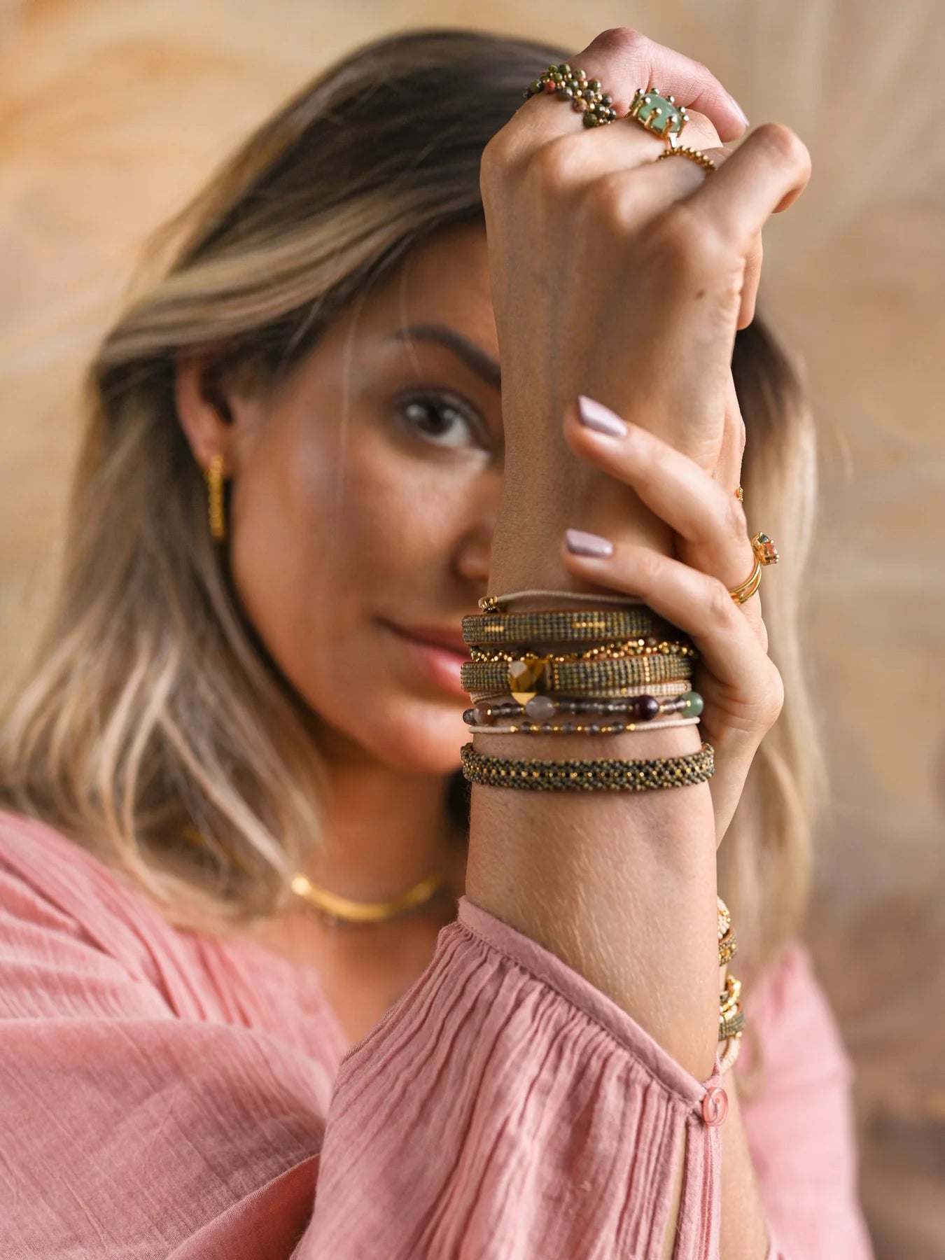 Winter Stripe Khaki Bracelet