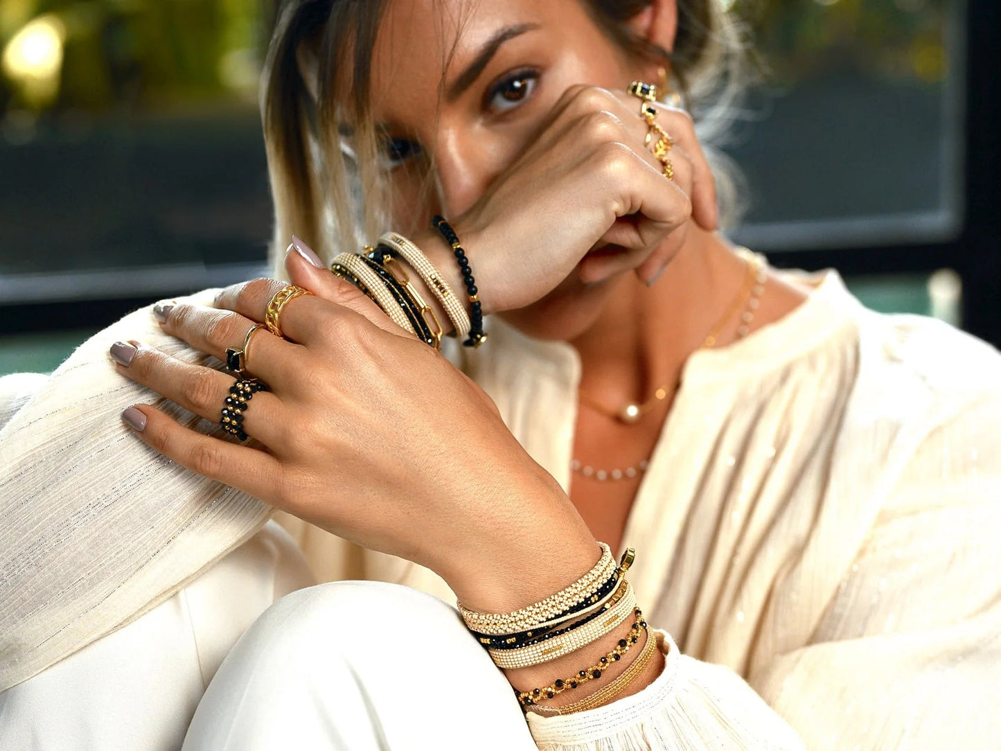 Black & Gold Onyx Ring