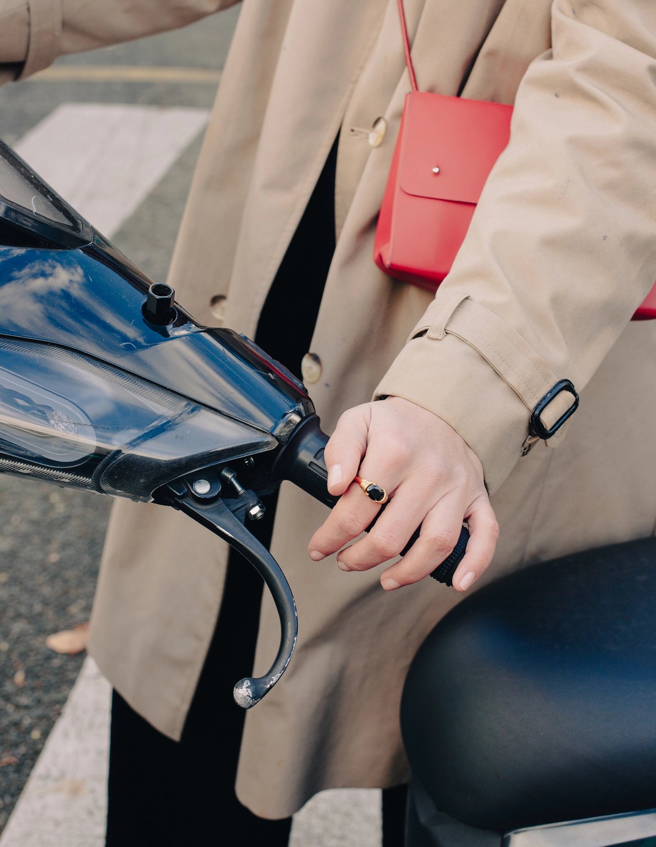 Gold and Black Gemstone Ring