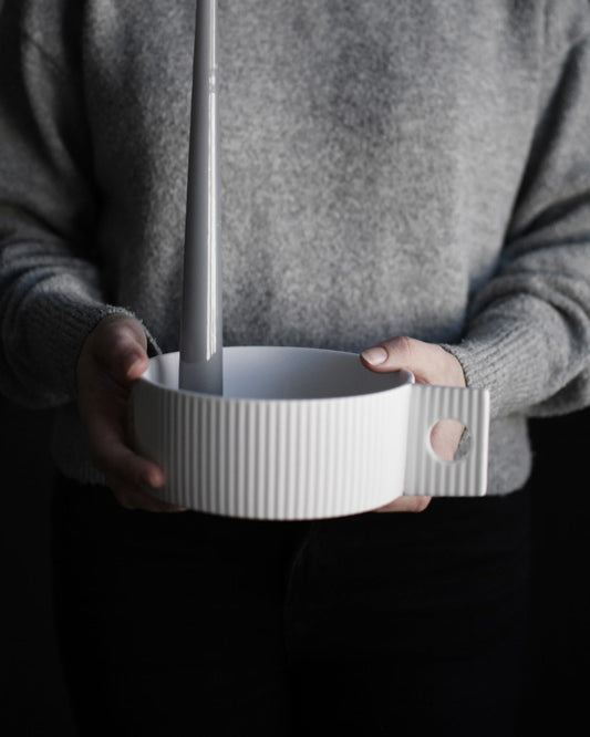 Lidaby White Candlestick Holder