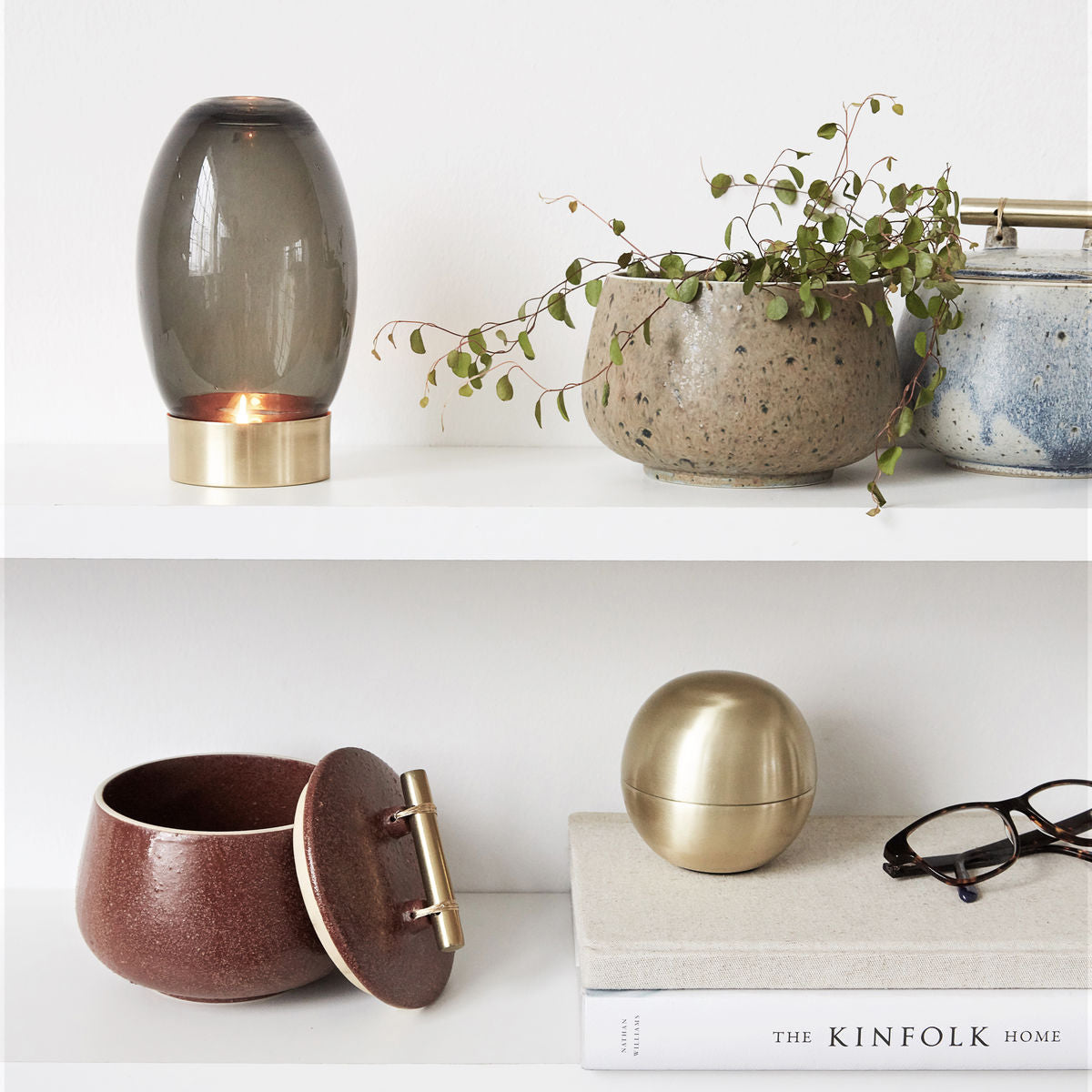 Diva Storage Pot with Brass Lid