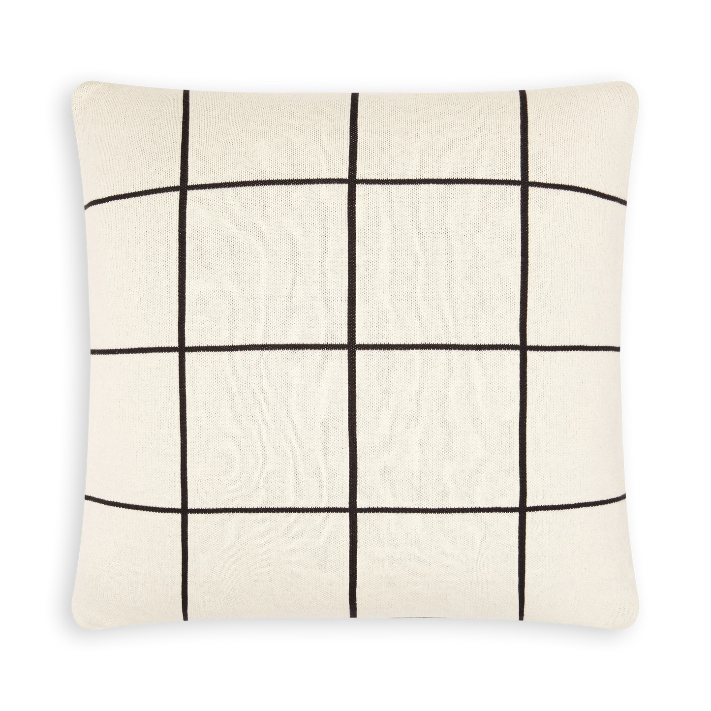 Grid Cushion Cover, Black