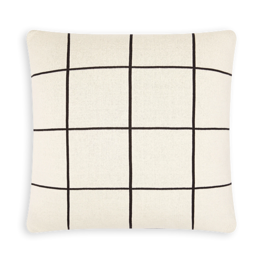 Grid Cushion Cover, Black