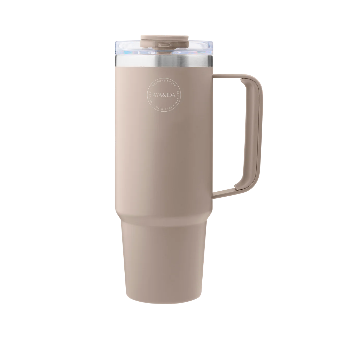 Thermo Cup with Straw - Cream Beige - 885ML