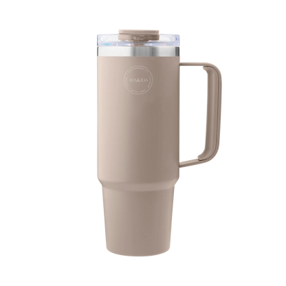 Thermo Cup with Straw - Cream Beige - 885ML