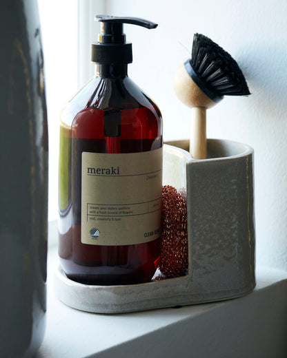 Datura Shellish Grey Brush and Soap holder | Meraki