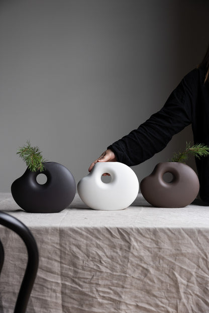 Lunden Dark Grey Ceramic Vase