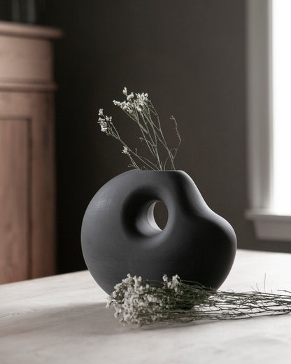 Lunden Dark Grey Ceramic Vase