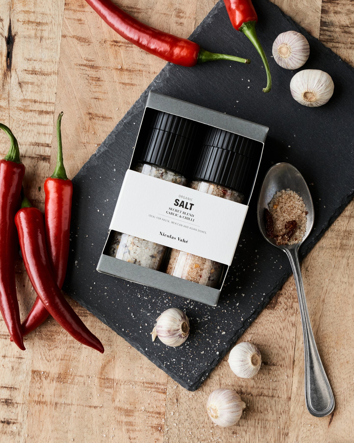 Organic Salt, Secret Blend & Garlic & Red Chilli Pepper Gift box