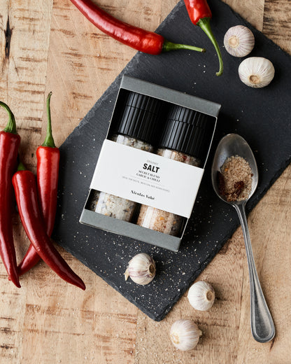 Organic Salt, Secret Blend & Garlic & Red Chilli Pepper Gift box