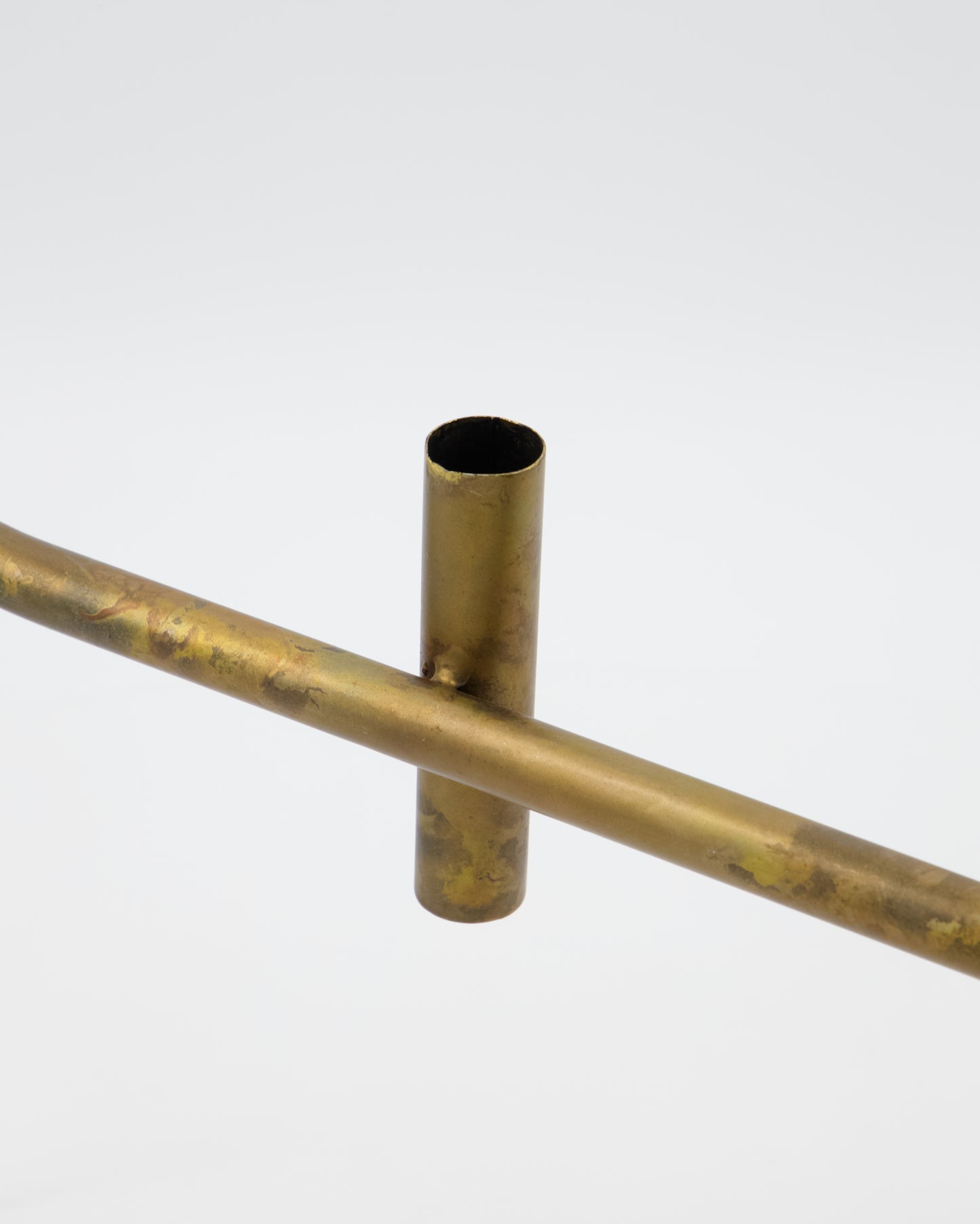 Maxi, Antique Brass Finish Candleholder