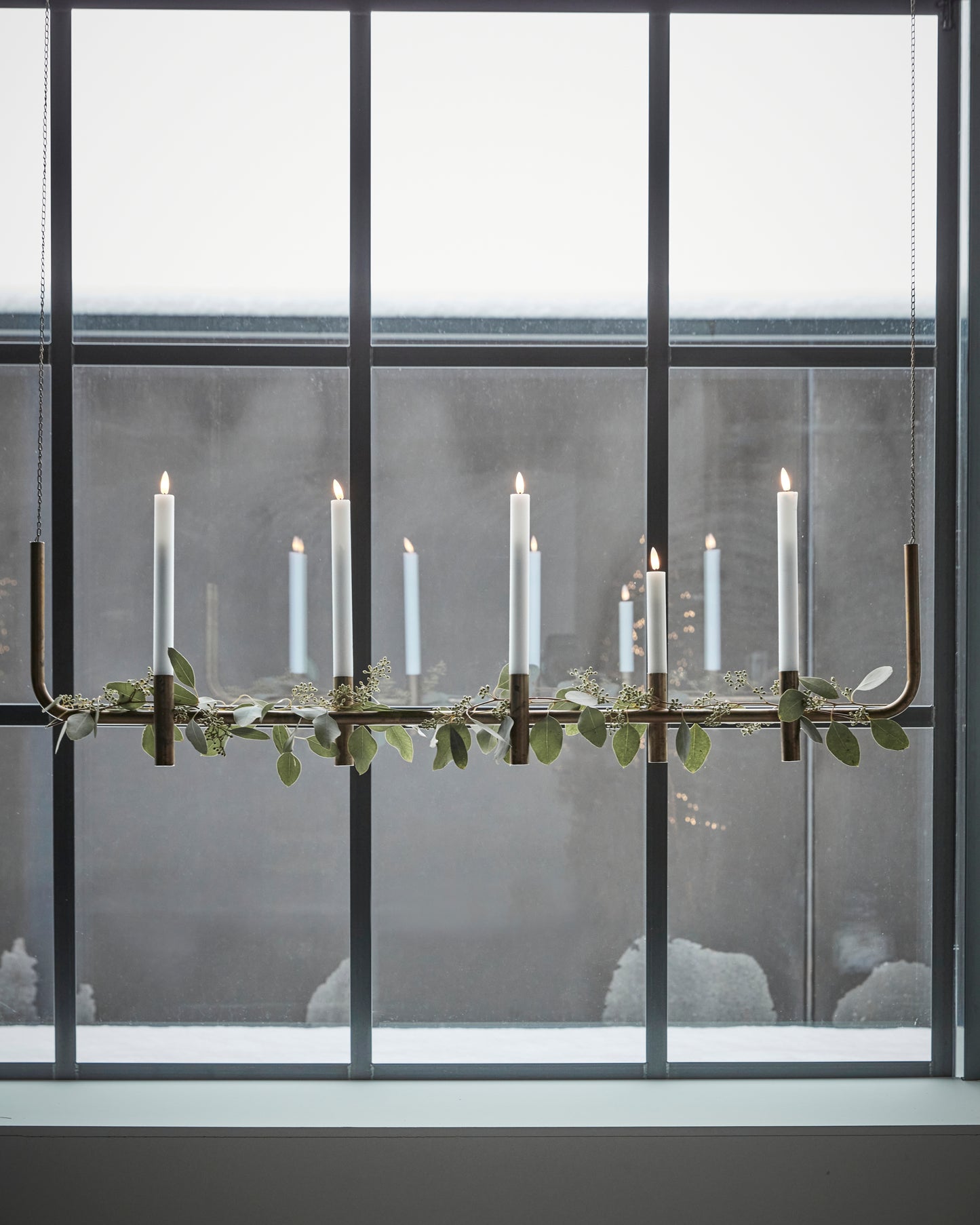 Maxi, Antique Brass Finish Candleholder