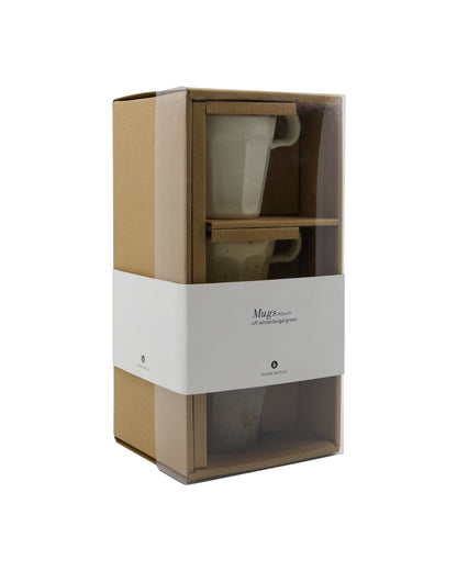 Off-white, Beige and Green Arch Mug S/3