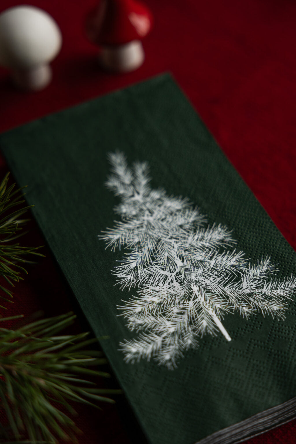 Julgran Green Napkin