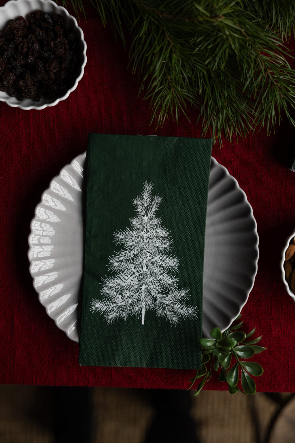 Julgran Green Napkin