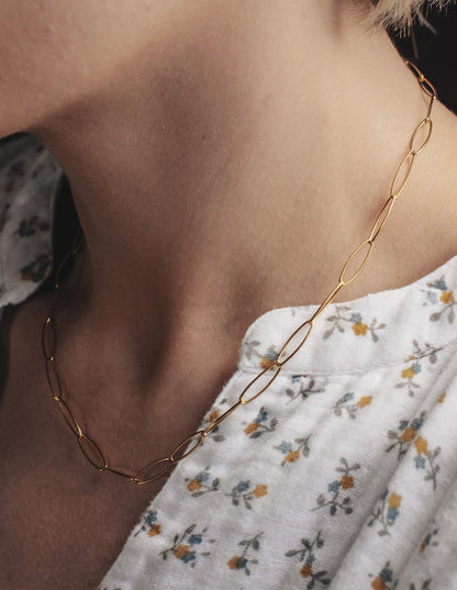 Gold Dainty Chain Link Necklace