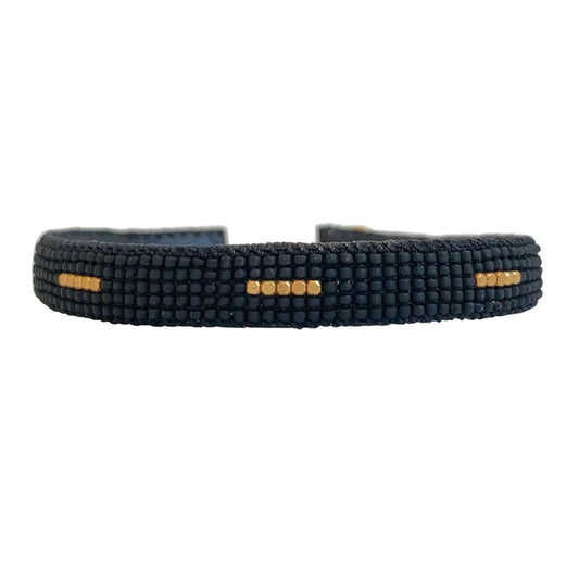 Winter Stripe Black Bracelet