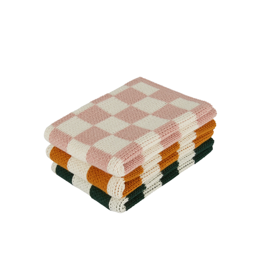 Checkered Dishcloth Pink