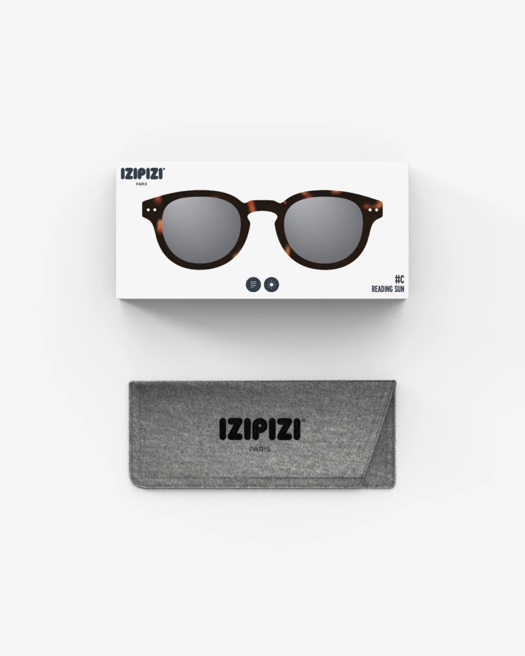 IZIPIZI #C Sunglasses Square Tortoise