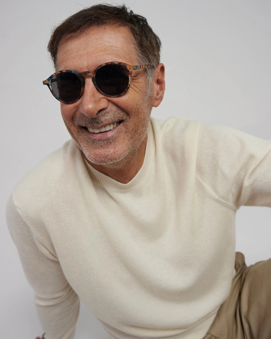 IZIPIZI #D Sunglasses Round Blue Tortoise