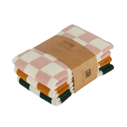 Checkered Dishcloth Pink