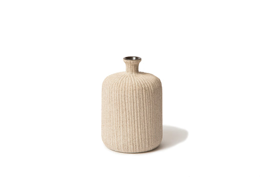 Vase Bottle Medium Sand Light Stripe