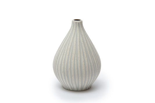 Kobe Vase Sand White Stone Stripe