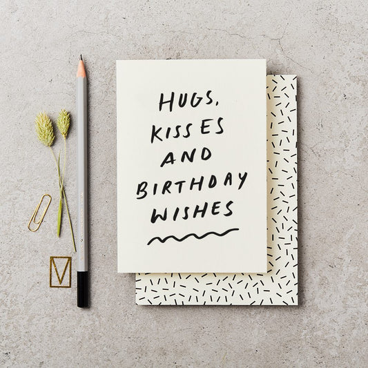 Hugs and Kisses Birthday Card