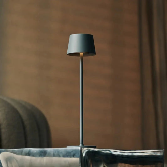 Vondel Grey Rechargeable Lamp