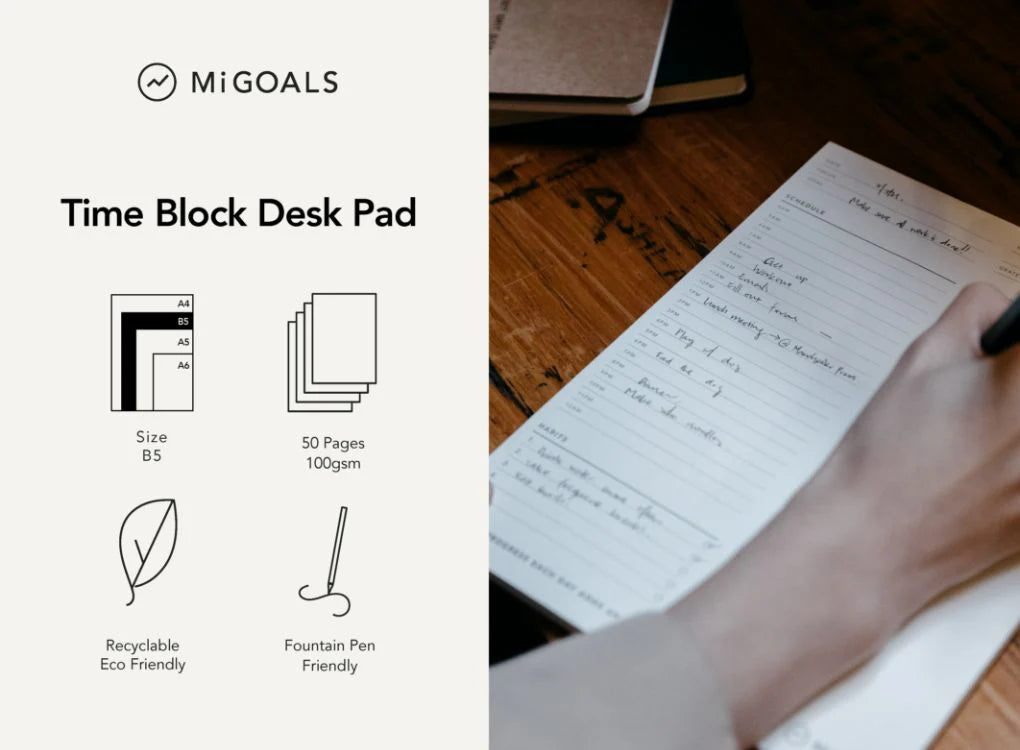 Desk Pad B5 | Time Block To Do List