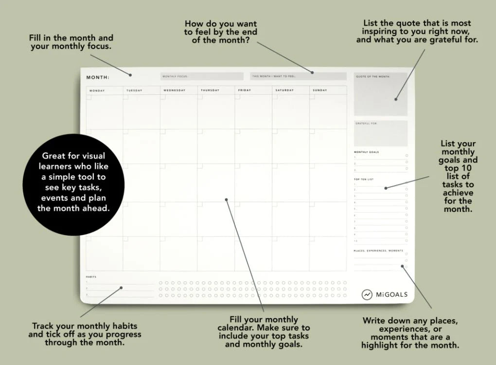 A3 Size Desk Pad | Monthly To Do List