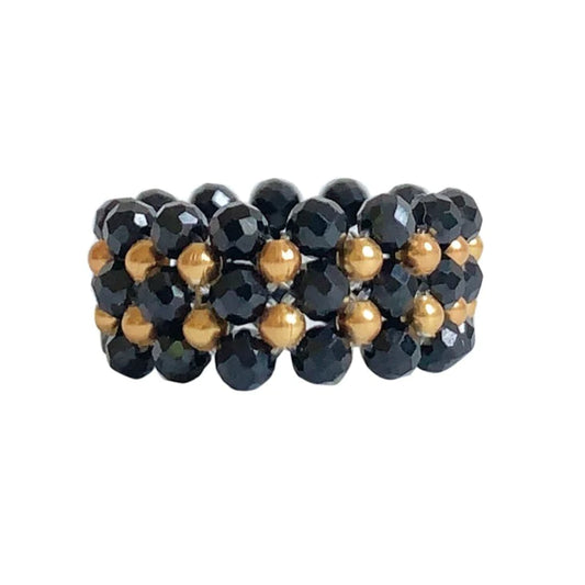 Black & Gold Onyx Ring