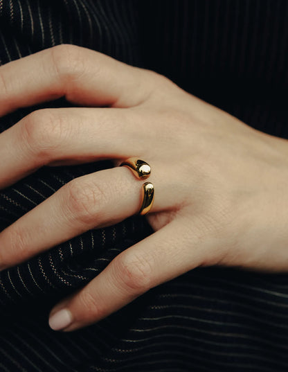 Gold Open Dome Ring | Waterproof