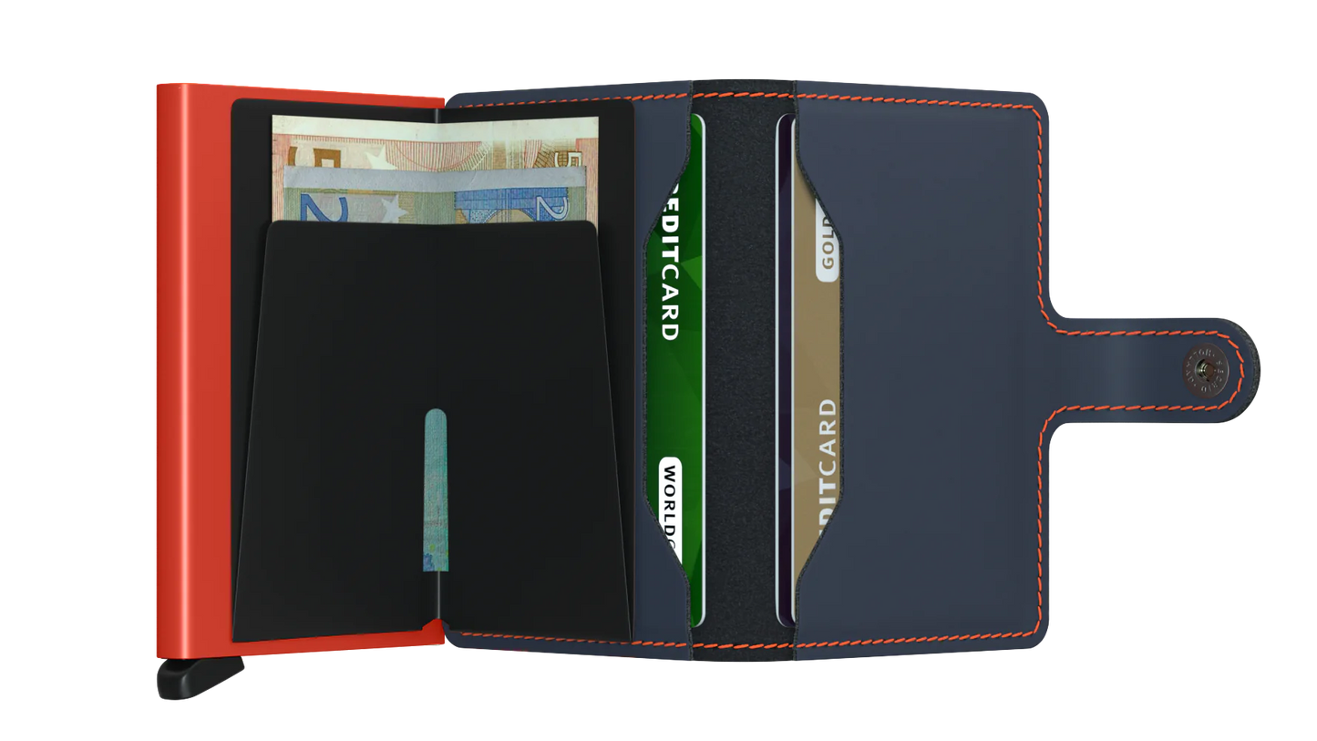Miniwallet Matte Night Blue & Orange