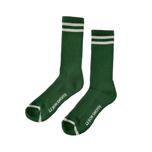 Extended Boyfriend Socks in Moss