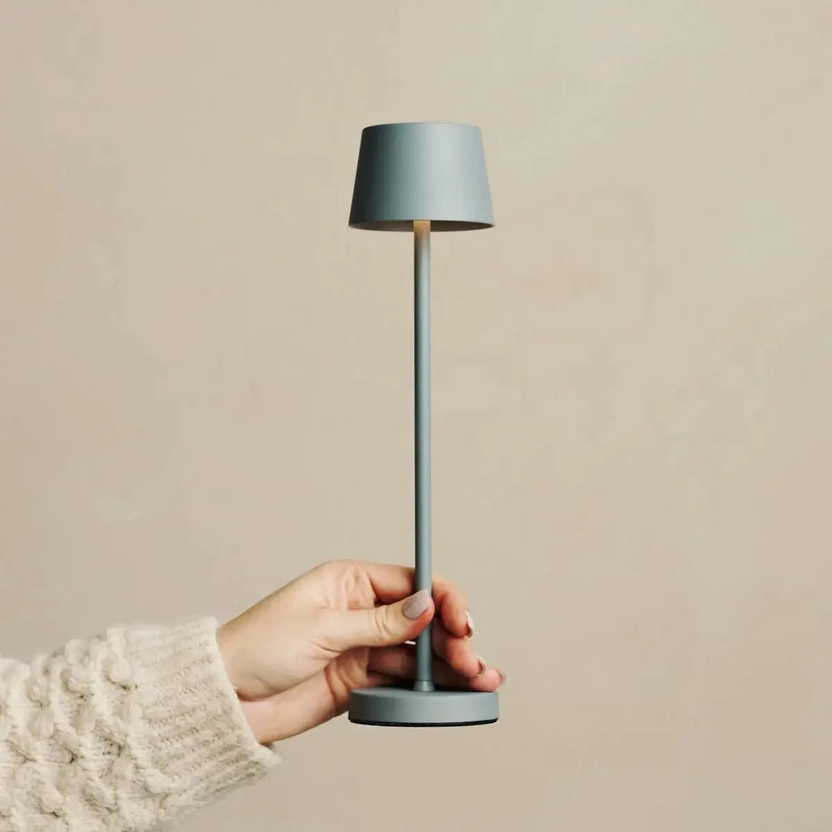 Vondel Grey Rechargeable Lamp