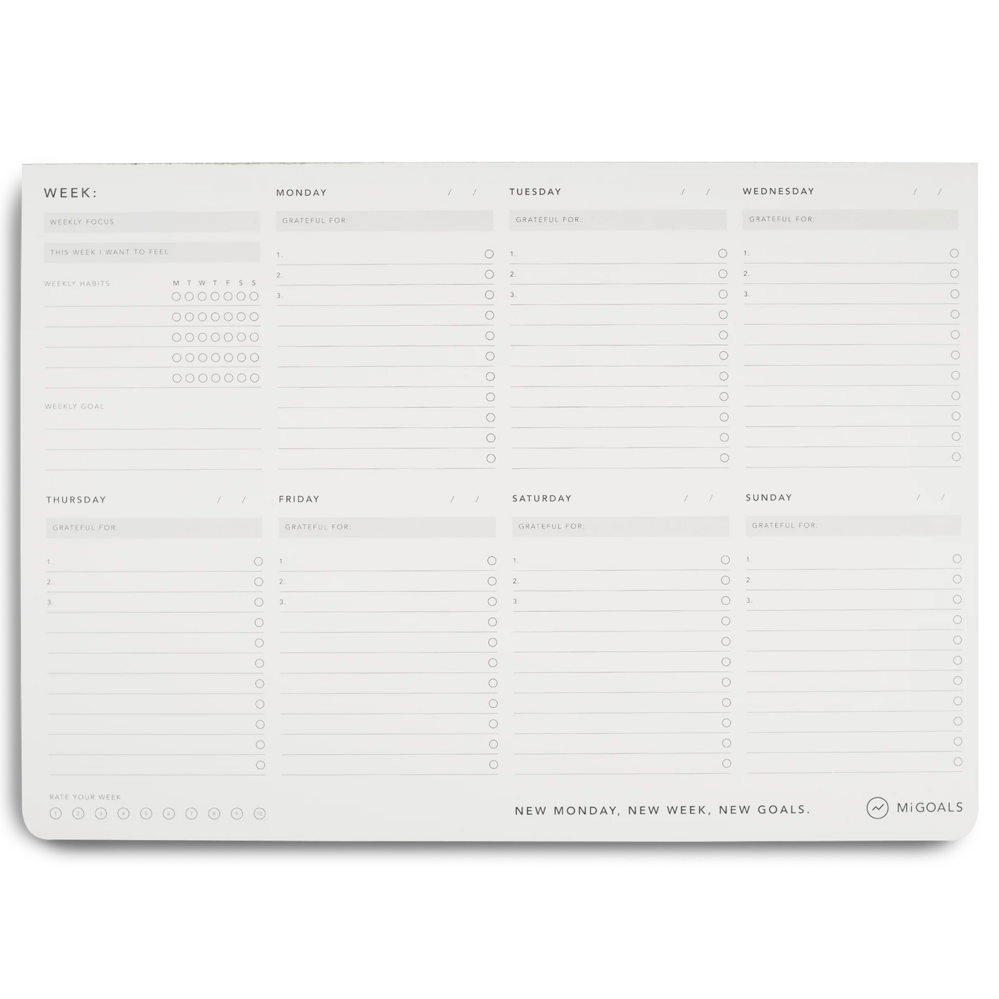 A4 Size Desk Pad | Weekly To Do List